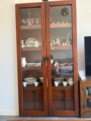 Vitrina madera Banak cristal