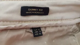 Pantalón beige claro Massimo Dutti Skinny Fit