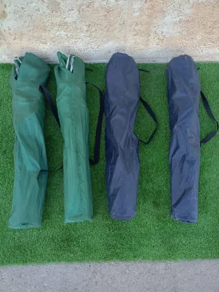 2 Sillas Camping Plegables Verdes