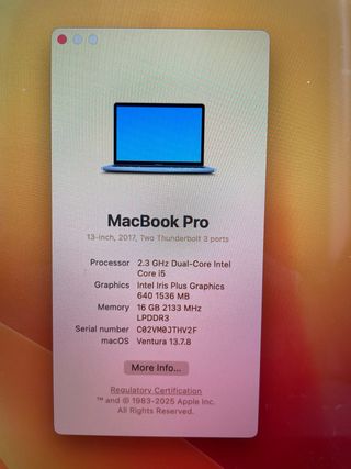 MacBook Pro 2017 Grigio Siderale