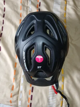 Casco Bicicleta Rockrider Talla L Negro