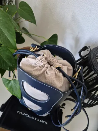 Bolso PG azul y beige