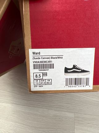 Vans Ward Zapatillas Negras y Blancas