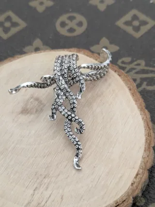 Pendientes Pulpo Plateados