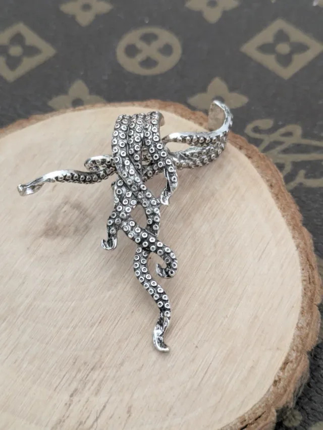 Pendientes Pulpo Plateados