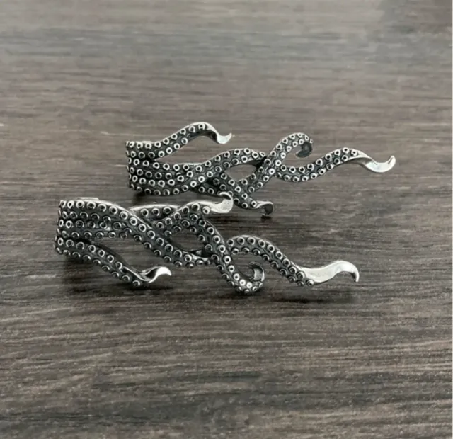 Pendientes Pulpo Plateados