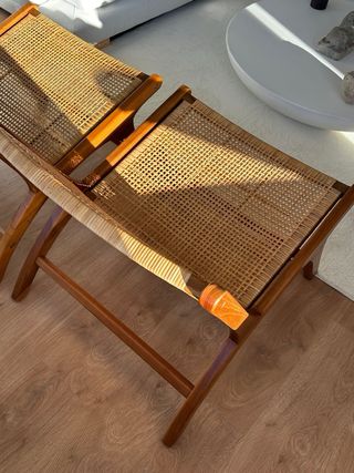 Sillon Teca y Ratán Natural