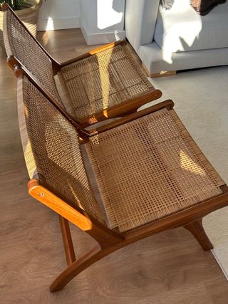 Sillon Teca y Ratán Natural