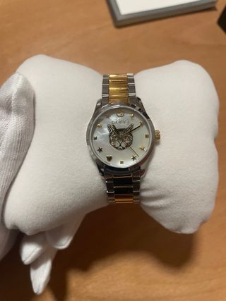Reloj Gucci G Timeless Mujer Oro y Plata