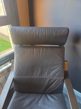 Sillón relax cuero con reposapiés