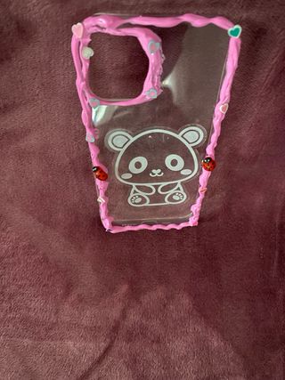 Funda iPhone 12/12Pro Panda Rosa