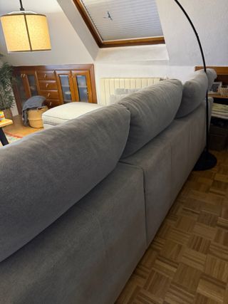Sofá  chaise longue gris