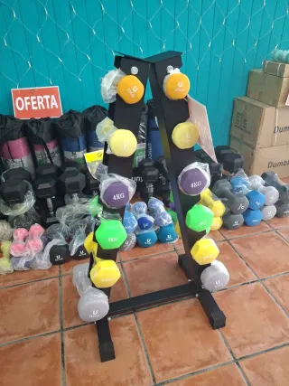 Set Mancuernas Neopreno 2, 3 y 5 Kg