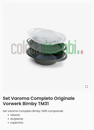 Bimby set completo (3 pezzi) varoma
