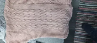 Chaqueta de punto rosa talla única