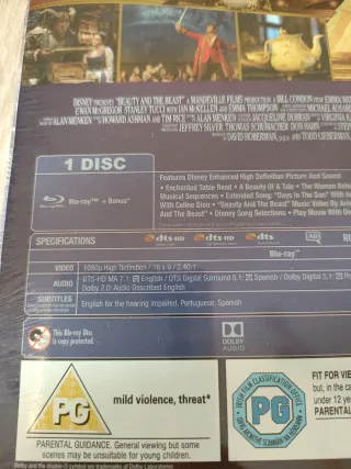 La Bella y la Bestia bluray sin abrir