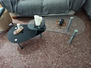 Mesa baja cristal moderna