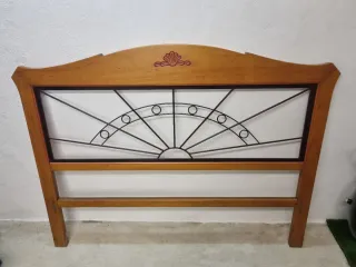 Cabecero Cama 150 Madera y Metal