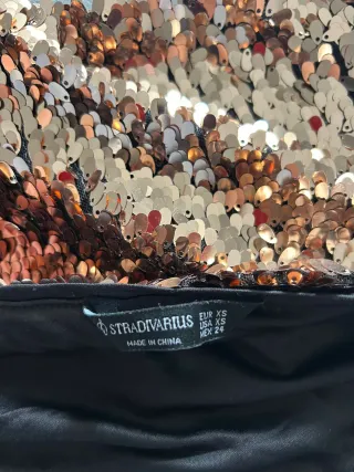 Top lentejuelas dorado/multicolor