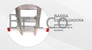 Escalera Aluminio 3x19 - 5+5+5 M - 80x25mm