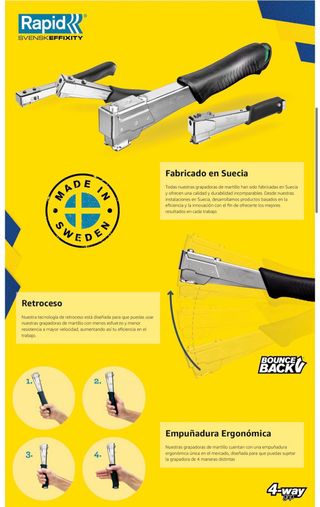 NUEVO! Grapadora Martillo Carpintería