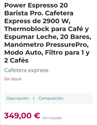 Cecotec Cafetera Express Power Espresso