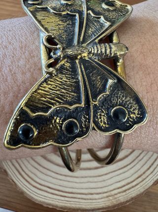 Pulsera Mariposa Latón Estilo Art Nouveau
