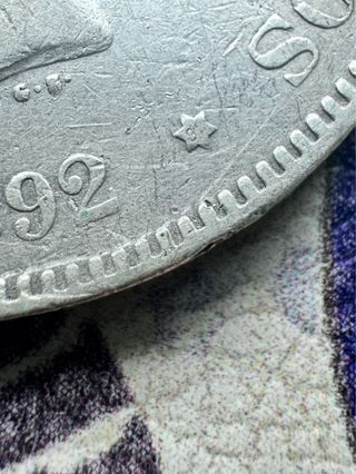 5 Pesetas 1892 *92