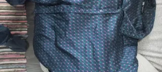 Blusa manga larga estampada