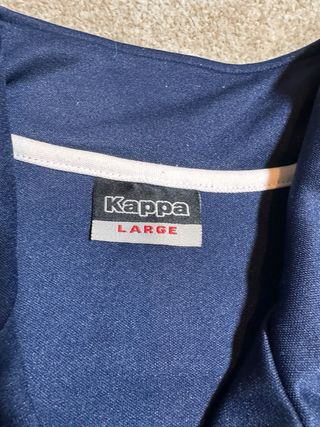 Sudadera Kappa Media Cremallera Azul Rosa