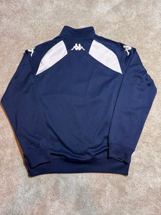 Sudadera Kappa Media Cremallera Azul Rosa