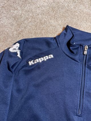 Sudadera Kappa Media Cremallera Azul Rosa