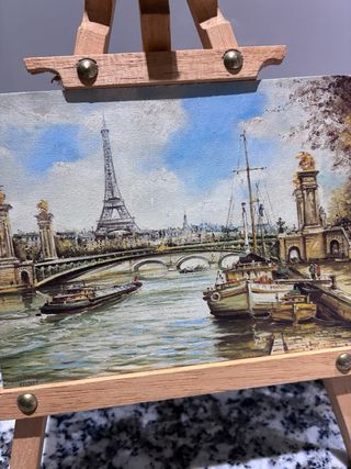 Mini cuadro caballete París Torre Eiffel