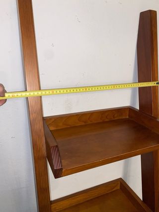 Estantería Escalera Madera Maciza Roble