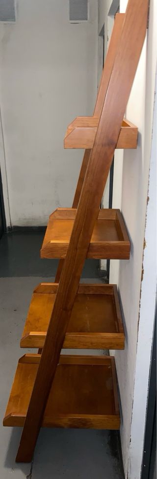 Estantería Escalera Madera Maciza Roble