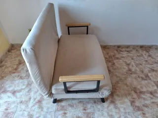 Sofá Cama HOMCOM Beige Terciopelo