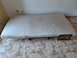 Sofá Cama HOMCOM Beige Terciopelo
