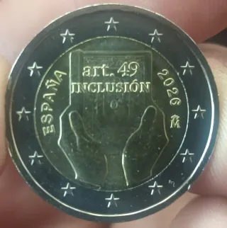 Moneda 2 euros España 2026 Inclusión