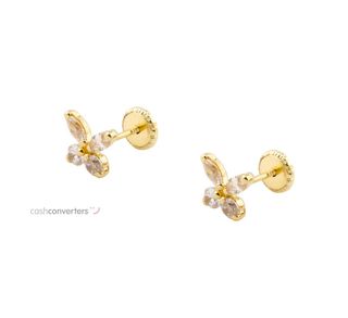 pendientes oro 18k con piedra