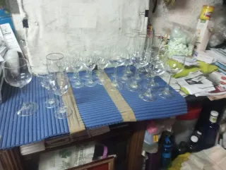 22 Copas de cristal transparentes