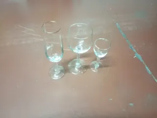 22 Copas de cristal transparentes