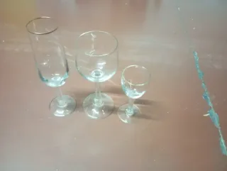 22 Copas de cristal transparentes