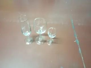 22 Copas de cristal transparentes