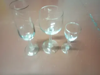 22 Copas de cristal transparentes