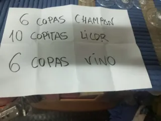 22 Copas de cristal transparentes