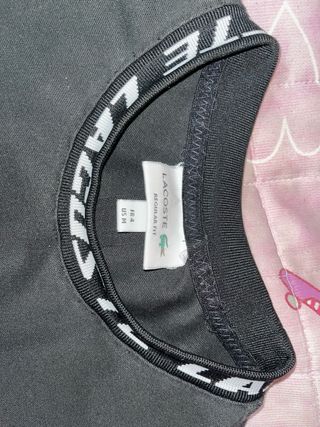 Camiseta Lacoste Negra Manga Corta