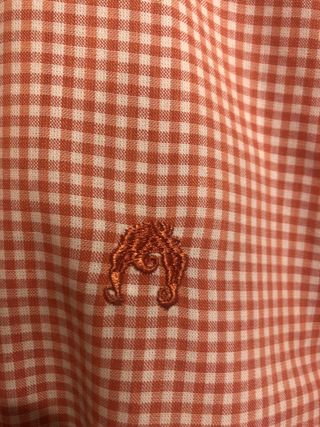 Camisa Dolores Promesas cuadros naranja