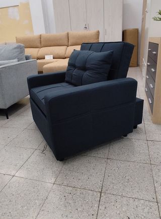 Sofá Cama 1 Plaza Pabs 90cm Azul