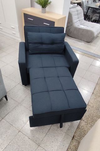 Sofá Cama 1 Plaza Pabs 90cm Azul