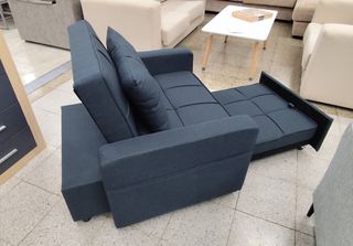Sofá Cama 1 Plaza Pabs 90cm Azul